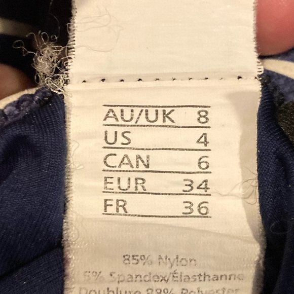 Nip Tuck one piece swimsuit in a denim blue with white striping multi fit cup. 4 - Picture 6 of 6